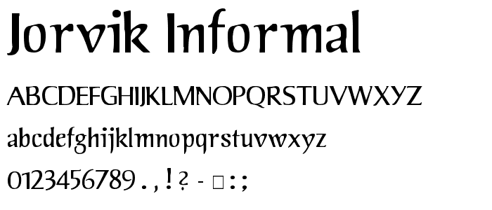 Jorvik Informal font